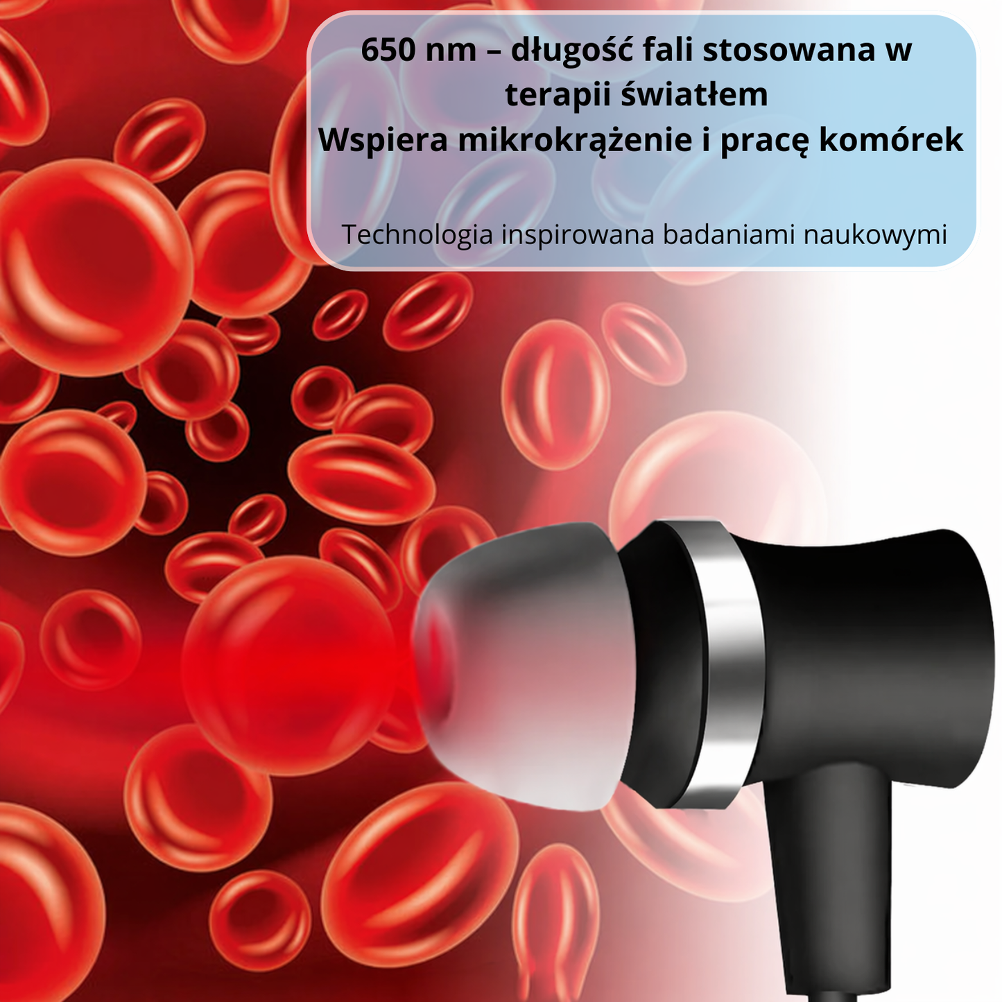 CZYSTY SŁUCH- Słuchawki z światłem czerwonym